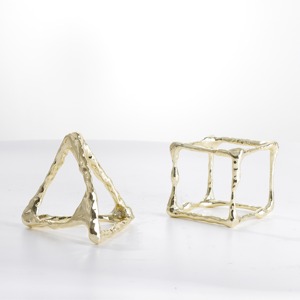 Escultura de metal moderna Creación hecha a mano elegante Acento decorativo ideal para casas u oficinas sofisticadas - Product Image 6