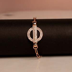 สร้อยข้อมือเงินแท้ 925 แบบโซ่และแบบเชื่อมต่อ ยี่ห้อ Silverings สีโรสโกลด์ - Product Image 2