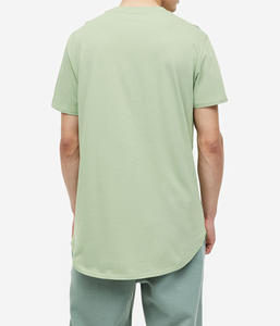 Camiseta extragrande de algodón 100% pesada personalizada de lujo para hombre, oferta de verano, cuello simulado y tela de punto de ajuste cuadrado - Product Image 3