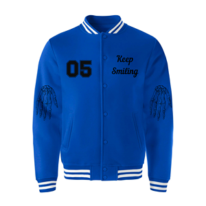 Veste d'hiver décontractée pour hommes avec patch brodé Letterman Varsity Style Leather Sleeves Varsity Vestes pour hommes - Product Image 6