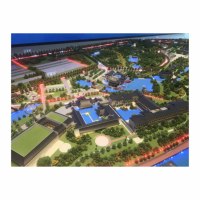 Maqueta Arquitectónica Moderna de Plástico para Exhibición de Villas, Apartamentos y Hoteles con Espectáculo de Luces Personalizable y Diseño de Modelo 3D