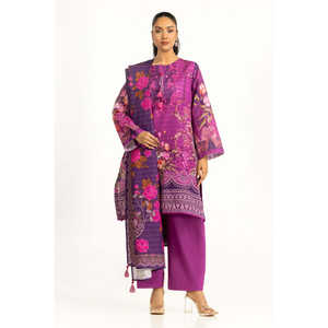 Ensemble de costume d'hiver pour femmes IUSTKSD-1277, imprimé Khaddar, 3 pièces, 100% coton - Product Image 6