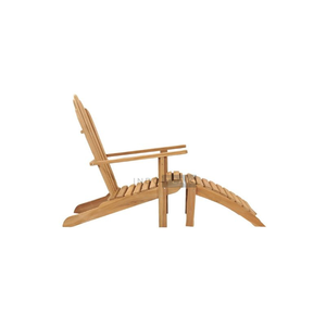 Chaise de jardin en teck massif, durable, résistante aux chocs, design simple, idéale pour la détente. - Product Image 3
