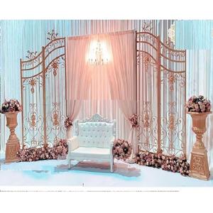 Impresionante boda evento telón de fondo marco de puerta impresionante boda Marco de puerta de Metal configuración comprar hierro boda escenario arco para telón de fondo - Product Image 1