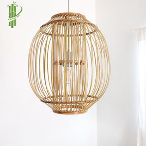 2023 nouveau modèle de suspension en bambou pour chambre à coucher excellente qualité tissé suspendu abat-jour Double niveaux prix du Vietnam - Product Image 2