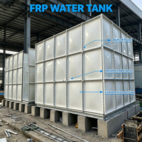 Réservoir d'eau modulaire enterré en PRV/GRP, panneaux boulonnés en fibre de verre, structure anti-fuite