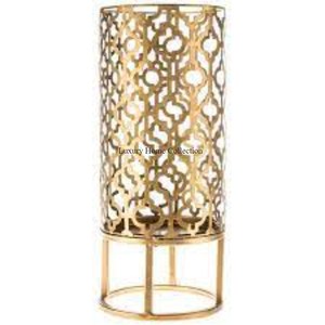 <strong>Unique</strong> Stylish Metal Creative Candle and Votive Holder Gold Color Shiny Plated Handmade Designer Attractive Look <strong>Lightning</strong> Decor - Product Image 1