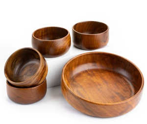 Bol en bois fabriqué en bois 100% avec taille personnalisée disponible à la vente par les exportateurs indiens prix les plus bas - Product Image 4