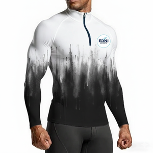 Camiseta Deportiva de Compresión para Hombre, Tejido 3D, Manga Larga, Ajustada, para Gimnasio, Fitness, Running, Entrenamiento, Secado Rápido - Product Image 3
