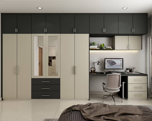 <span class=keywords><strong>Armario</strong></span> Minimalista y Duradero de Piso a Techo con Espejo e Iluminación Integrada, Diseño Personalizable para Dormitorio o Uso en Hoteles - Product Image 2