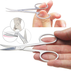 Ciseaux à ongles en acier inoxydable, lames incurvées et tranchantes, ciseaux à cuticules pour salon de beauté, vente en gros - Product Image 3