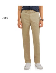 Haute qualité Vintage Chinos pantalon pour hommes formel bureau décontracté vêtements de plein air noir droit uni respirant confort de haute qualité - Product Image 4