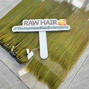 แฮร์พีเนตสำหรับต่อผมมนุษย์ดิบแบบเวียดนามมัดผมสีเขียวแบบสองชั้น - Product Image 3