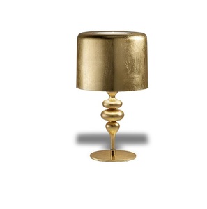 Modern <b>Gold</b> Hollow Out Base <b>Side</b> <b>Table</b> Lamp with White Fabric Shade <b>Table</b> Lamp Floor Lamp Indoor Lighting Smart Lighting Moon - Product Image 4