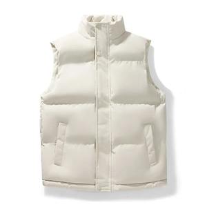 Manteau d'hiver polyvalent en coton pour hommes, couleur solide, chaud, élégant, gilet d'épaule sans manches, veste en coton rembourrée pour - Product Image 6