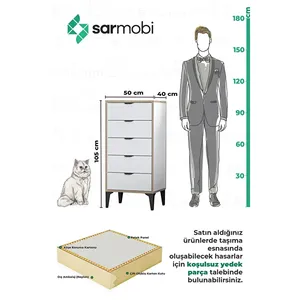 Arden hiện đại 5-ngăn kéo phòng ngủ Tủ lưu trữ bảng hạt nhiều lớp tủ cho nhà bếp khách sạn sử dụng cho tủ phòng khách - Product Image 4