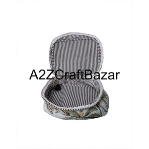 New Arrival Wholesale Handcrafted Block Printed Pure Cotton Vanity Set For Traveling Quilting Cloth <b>Makeup</b> Bag And Cosmetic Bag - Product Image 2