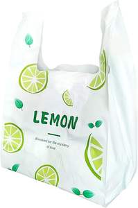 Bolsas impresas de alta calidad, tamaño personalizado, bolsa de compras de plástico con logotipo, bolsas de camisetas para ir de compras, restaurante, hotel - Product Image 3