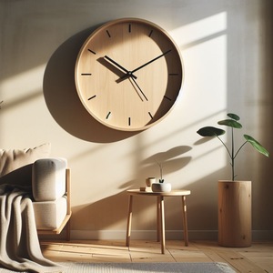 Números 3D en colores de tonos de madera profunda Decoración elegante para el hogar Reloj de pared de madera - Product Image 1