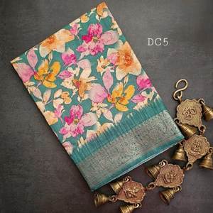 Beaux saris avec une belle impression avec un pallu attrayant - Product Image 6