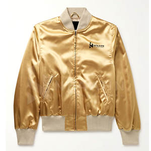 Veste d'hiver en satin sur mesure pour hommes avec col montant chaud Produit de gros chaud - Product Image 1