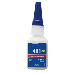 Mejor venta 401 adhesivo de curado instantáneo por humedad 25ml botella de boquilla de plástico incolora para uso en construcción - Product Image 1