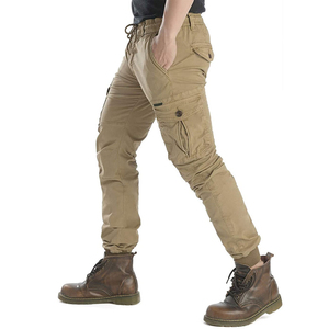 Pantalones Cargo de Estilo Urbano para Hombre, Corte Ajustado, Cintura Alta, Múltiples Bolsillos y Diseño de Logotipo Personalizado, Estilo Casual - Product Image 2