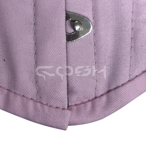 คอร์เซ็ตรัดเอวผ้าฝ้าย 100% สีชมพูอ่อน พร้อมโครงเหล็ก |   ชุดกระชับสัดส่วน - Product Image 4