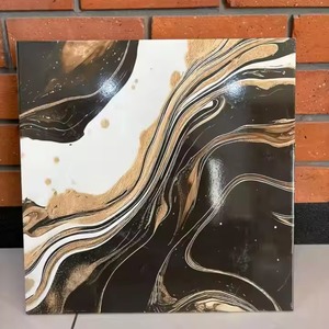 Azulejos de piso de cerámica rústica esmaltada de 40x40cm, azulejos de estacionamiento de porcelana de diseño marfil y beige, azulejos resistentes para exteriores de 400x400mm - Product Image 3