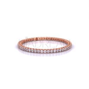 Bracelet tennis unique en diamants de laboratoire taillés par un designer, en argent sterling 925 personnalisé, certifié IGI, cadeau classique pour homme - Product Image 3