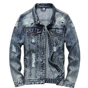 Veste en jean respirante élégante pour hommes Vêtements décontractés Prix de gros Vestes en jean pour hommes à vendre - Product Image 1