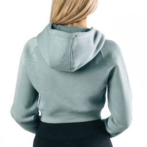 Sudadera corta bordada de alta calidad para mujer, sudadera holgada con estampado de letras de manga larga, ropa de calle para invierno - Product Image 4