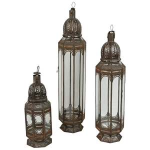 Farol Marroquí de Metal Color Dorado Decorativo Hecho a Mano Portavelas de Diseño Clásico y Elegante Farol de Metal Hecho a Mano - Product Image 5