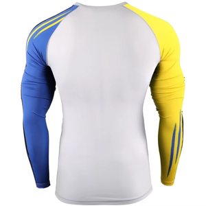 Vente en gros OEM Rash Guard à manches longues personnalisé avec logo MMA, protection UV, t-shirt de compression imprimé pour le surf pour hommes - Product Image 4
