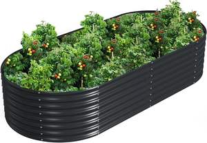 ชุดกระถางเหล็กชุบสังกะสีสำหรับปลูกในสวนกลางแจ้งชุดปลูกต้นไม้ยกสูงทำจากกัลวาไนซ์ทำจากเหล็ก - Product Image 4