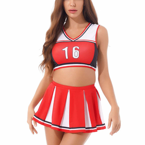 Best Price Sleeveless Cheerleader Uniform Hot Sale Sublimation Professional Uniforms Good Quality Design <b>Cheerleading</b> Uniforms - Product Image 6