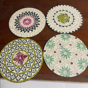 Vente en gros de napperons de cuisine BOHO en nacre, napperon de table artisanal, napperons en coquillage fabriqués au Vietnam - Product Image 3