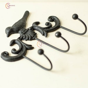 Sparrow Designer Solid Iron Wall Organizer Hooks Black Color Heavy Duty Iron Hanger Hooks <b>for</b> Home Clothes Coat Hats Low Price - Product Image 6
