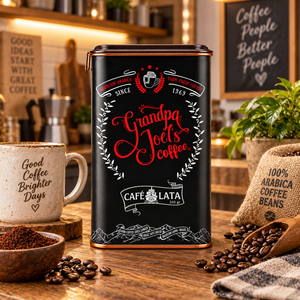 กาแฟบดพรีเมียมสูตรพิเศษของคุณปู่โจเอล บรรจุกระป๋อง 350 กรัม 100% อาราบิก้า บราซิลเลี่ยน เฟิร์มเบลนด์ คั่วกลาง กระบวนการธรรมชาติ รสช็อกโกแลต - Product Image 2