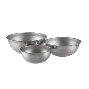 Juego de tazones multiusos de acero inoxidable, resistentes, pulidos, para preparar, servir, mezclar, cocinar y almacenar alimentos en hoteles. - Product Image 5