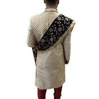 Sherwani Traditionnel pour Hommes, pour Mariages, Fêtes et Occasions Hivernales, Tissu Personnalisable, Haute Qualité, Évacuation de l'Humidité, Séchage Rapide