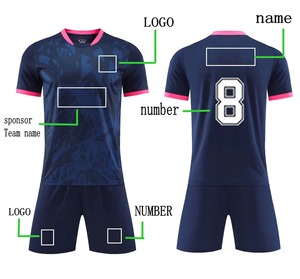 Camisetas de fútbol para niños, conjuntos de ropa de fútbol para hombres y niños, uniformes de fútbol de manga corta para niños, chándal de entrenamiento para niños y adultos, Jersey - Product Image 2