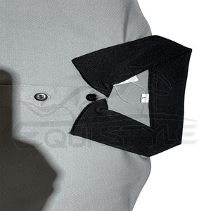 Polo gris bordado personalizado XXL alto ajustado algodón poliéster venta al por mayor polos a granel - Product Image 4