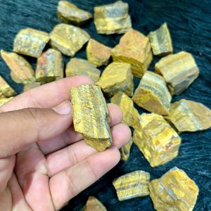 หินไทเกอร์อายสีเหลืองขัดเงาคุณภาพสูง ขายส่ง หินดิบ คริสตัล แฟชั่น ฮิต บำบัดรักษา ตกแต่ง ทำเครื่องประดับ พลังงาน - Product Image 4