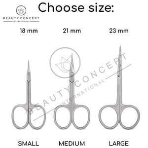 Ciseaux à cuticules professionnels en acier inoxydable à lame droite pour manucure et pédicure – Concept International Nail - Product Image 4