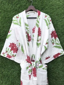 เสื้อคลุมอาบน้ำผ้าฝ้ายชุดคลุมอาบน้ำสำหรับผู้หญิงชุดคลุมสำหรับงานแต่งงานชุดกิโมโนพิมพ์ลายเสือสีชมพูชุดสำหรับเพื่อนเจ้าสาว - Product Image 3