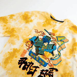 Últimas camisetas cómodas de estilo Streetwear con efecto tie-dye estilo gráfico de gran tamaño para hombres - Product Image 4