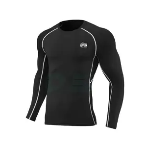 Customized Your Own Logo Men Compression Shirts Quick Dry Long Sleeves Men Compression Shirts