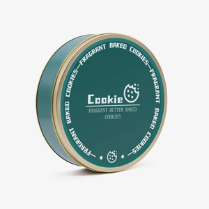 Venta caliente de fábrica de impresión personalizada de gama alta segura y reciclable de grado alimenticio de forma redonda lata de galletas almacenamiento impermeable - Product Image 5
