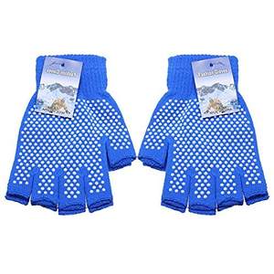 Fitness Grippy Yoga Guantes Medio dedo Diseño sin dedos Antideslizante Transpirable y elástico para deportes y ciclismo - Product Image 3